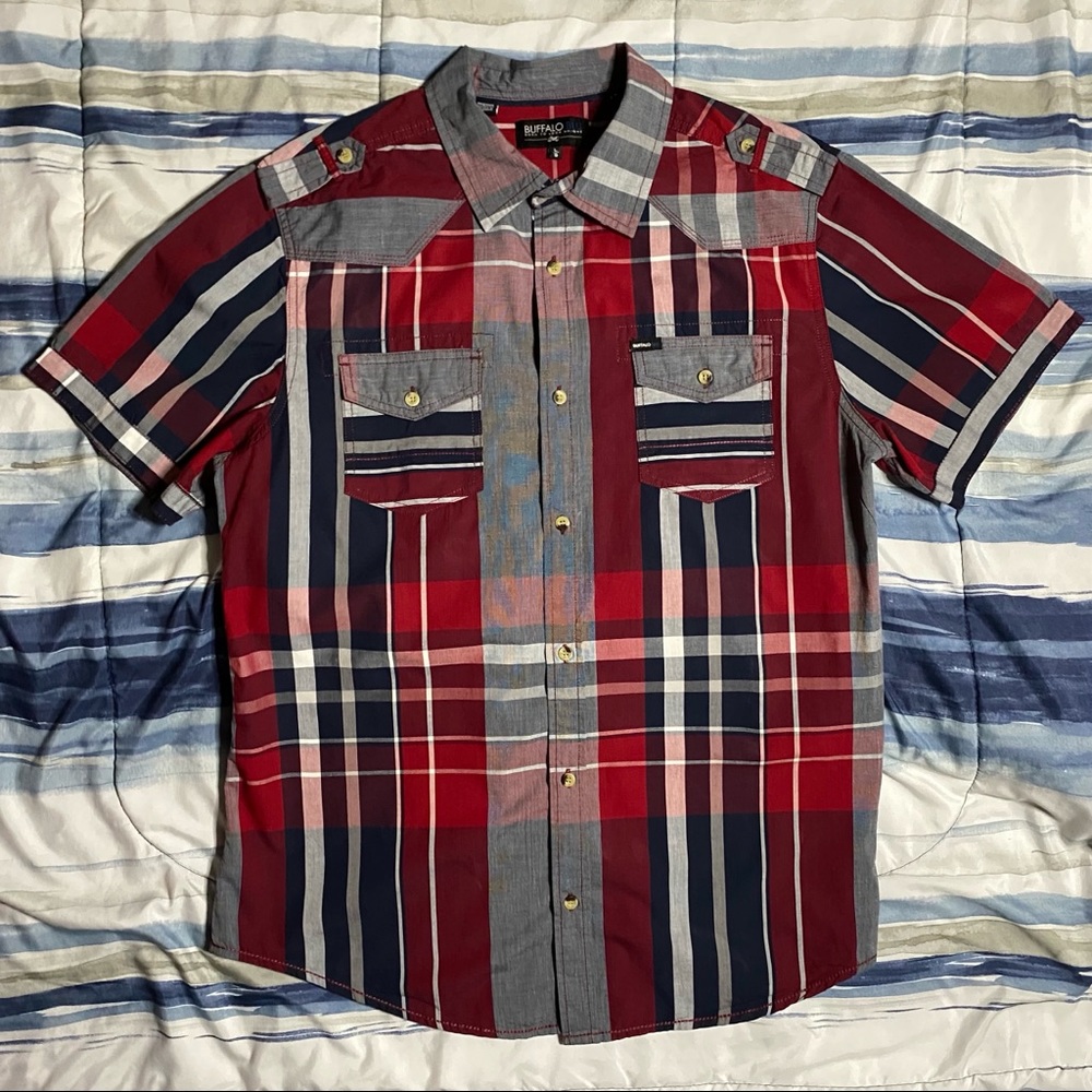 Buffalo Blu Casual Button-Down Shirt Men Size-L